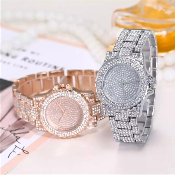 Rose Gold Crystal Watch - Picture 7 of 8